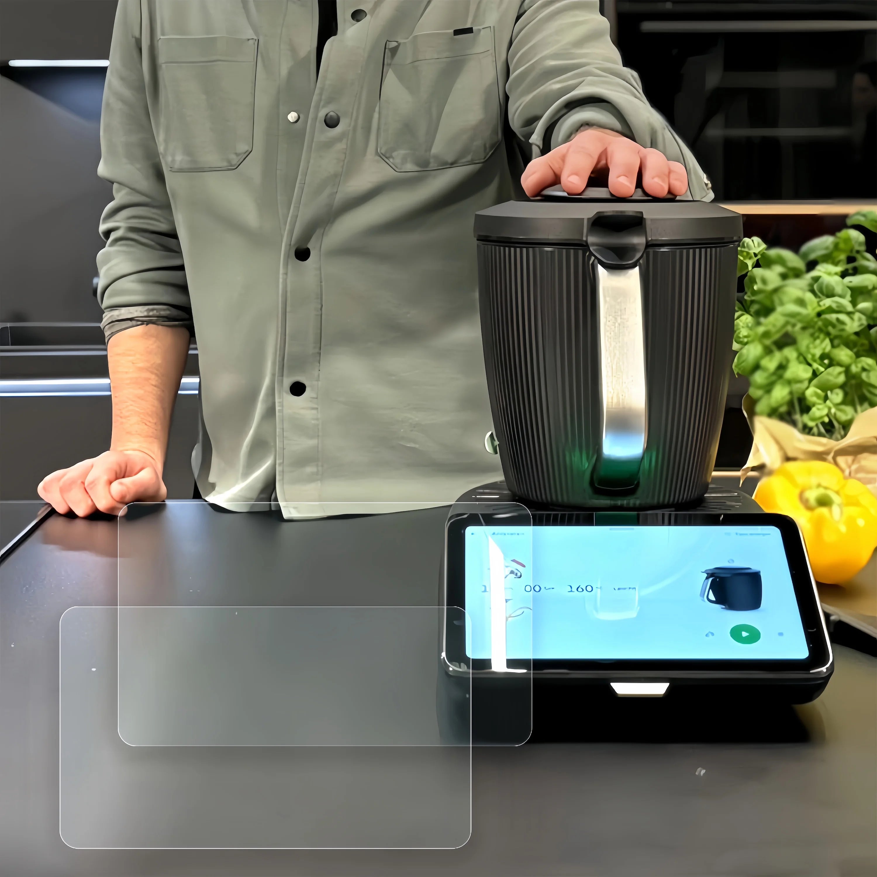 Protecteur d’Écran en Verre Trempé Compatible Thermomix TM6 / TM7